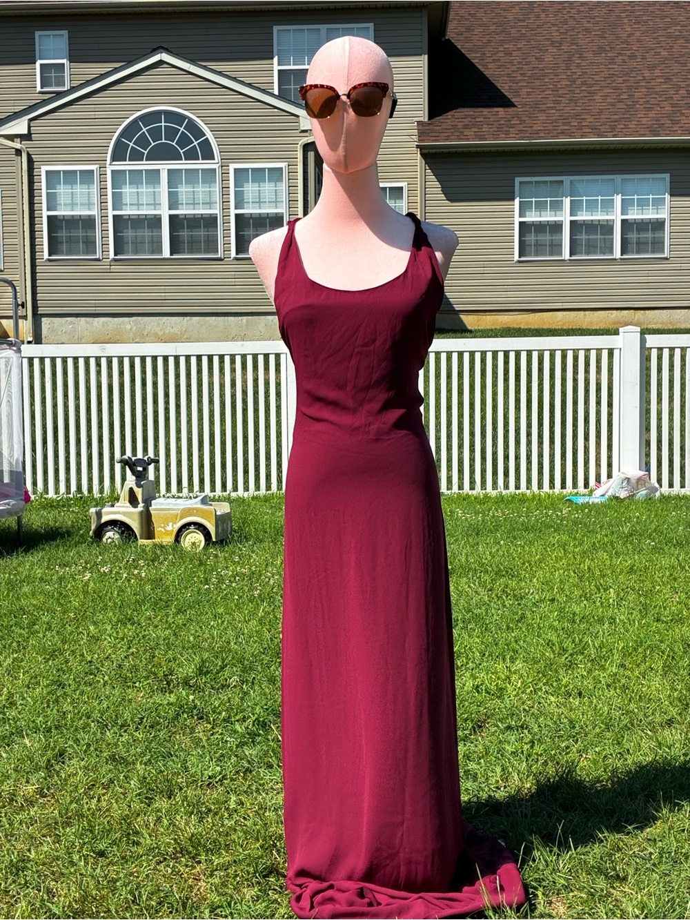 Pretty By Rory Sleeveless Maxi Dress in Burgundy XL